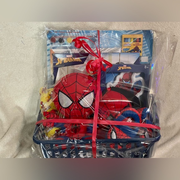 Spider-Man handcrafted gift basket 16x12